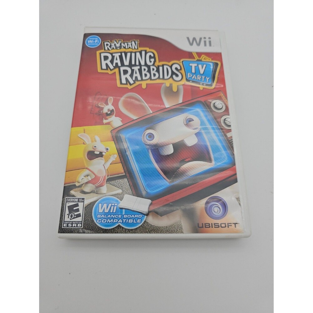 Rayman Raving Rabbids: TV Party Nintendo Wii (CIB) Complete w/Manual Wii Game